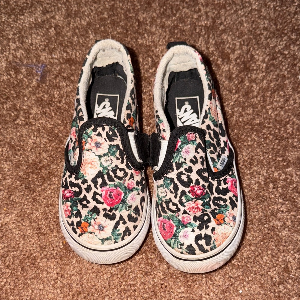 Vans Kids Floral Leopard Print Sneakers